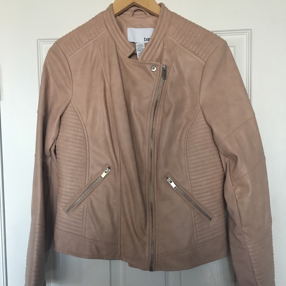 NWT BAR III MOTO JACKET IN PEARLY SAND